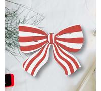 Lot de 12 serviettes de table avec nœud de Noël rouge et blanc, parfaites pour les fêtes et les célébrations festives