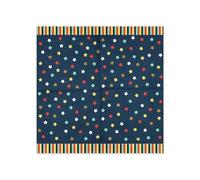 Lot de 12 serviettes de table en papier, 33 x 33 cm, 3 couches, de qualité supérieure et durables, jetables avec motif étoiles, pour anniversaire d'enfant, garçon, bleu foncé