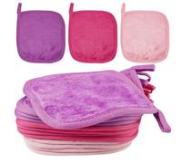 Lot De 12 Serviettes Démaquillantes en Microfibres,Lingette Démaquillante en Microfibre,Lingette Demaquillante Lavable,Serviette Visage Démaquillante Réutilisable,pour Toute La Peau (16 X 16 cm)