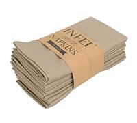 Lot de 12 Serviettes en Tissu 40x40cm Serviettes en Lin Coton Set de Table Doux Serviettes de Table Tapis Enfants Serviette de Table Tissu