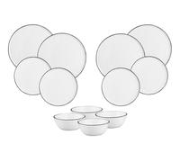 Lot de 12 set les essentiels en grès blanc D Björn