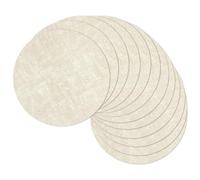 Lot de 12 sets de table ronds de 33 cm, réversibles, en cuir synthétique, résistants à la chaleur, 100 % imperméables, résistants à l'huile et faciles à nettoyer pour intérieur, lavables pour