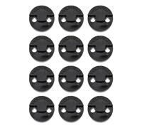 Lot de 12 sourdines rondes en caoutchouc Yootones pour violon, compatibles avec les violons (noires)