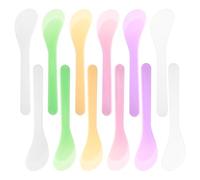 Lot de 12 spatules cosmétiques de 12 x 2,6 cm - Couleur aléatoire - Spatules de beauté pour crèmes, maquillages du visage, soins de la peau - Spatules jetables pour lotions, hydratants, échantillons