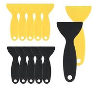 Lot de 12 spatules en plastique - Lames en plastique - Outils d'élimination des bulles d'air - Spatules d'impression 3D - Couteaux en plastique - Pour remplissage, réparation, joints, noir et jaune
