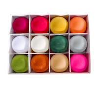 Lot de 12 sphères de Noël feutrées douces pour décoration d'arbre et de chambre, couleur vive