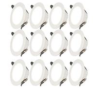 Lot de 12 Spots LED encastrés de 5 à 15 cm, 3 000 K/4 000 K/6 000 K, sans Ampoule, antireflets, Montage encastré, 5 W, 7 W, 9 W, 12 W, 20 W, 9 W-4 000 K