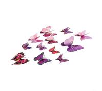 Lot de 12 stickers muraux 3D en forme de papillon pour chambre à coucher, maison, extérieur, film plastique résistant au vent, à la pluie et à une utilisation à long terme