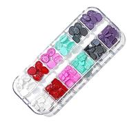 Lot de 12 strass colorés en cristal à dos plat pour art et artisanat