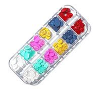 Lot de 12 strass colorés en cristal de différentes formes pour art Craft Mix 12 styles de cristaux à dos plat Décoration 3D