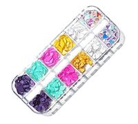 Lot de 12 styles populaires à dos plat Cristaux Mélange de couleurs Multi Formes Strass pour art 3D Décoration Pierres