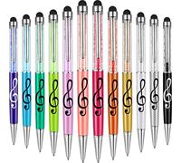 Lot de 12 stylets à bille en cristal rétractables pour écran tactile capacitif (couleurs assorties)