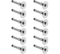 Lot de 12 stylets de rechange universels de forme ronde pour écran tactile, stylets à disques, jolis cadeaux à partager avec les familles, téléphones portables et accessoires Argenté