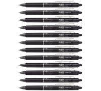 Lot de 12 stylo Ã bille BIC Pilot Frixion Clicker Noir TU