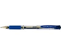 Lot de 12 Stylo à bille pointe large encre gel bleue corps avec grip +capuchon UNI MITSUBISHI UNI BALL SIGNO BROAD