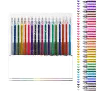 Lot de 12 Stylo Gel Paillette, Feutres de Coloriage Glitter, Stylos à Encre Gel Pailletée, 12 Couleurs Stylos à Bille à Encre Gel Pointe 1,0 Mm pour Livres, Croquis et Travaux Manuels (36 Couleurs)