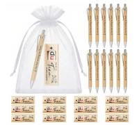 Lot de 12 stylos à bille porte-bonheur, cadeaux de remerciement, cadeaux d'employés, étuis en feutre pour chocolat sans chocolat, vous méritez un gros remerciement, cadeau d'adieu collègues