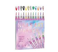 Lot de 12 stylos à dessin en acrylique pour l'art et le design - Pointe de haute précision - Séchage rapide - Utilisation pratique