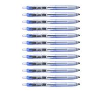 Lot de 12 stylos à encre gel rétractables avec poignée ergonomique - Pointe de 0,5 mm - Séchage rapide - Colorés