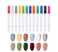 Lot de 12 stylos à ongles gel à séchage rapide pour manucure - Pour utilisation en salon - Stylos à ongles à séchage rapide avec pratique à domicile - Kit de vernis à ongles gel pour fêtes et projets