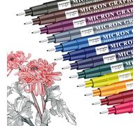 Lot de 12 stylos à pointe fine de couleur rétro de 0,5 mm pour artistes et adultes, dessin, croquis, écriture, scrapbooking, anime, manga