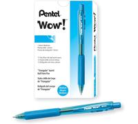 Lot De 12 Stylos Bille Rétractables Couleur Bleu Ciel Corps Triangulaire Confortable