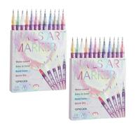 Lot de 12 stylos de couleur pour nail art, 3D Marqueurs acryliques à pointe fine de 0,5mm, Stylos à vernis waterproof à séchage rapide fin, Outils pour graffiti, pointillage, peinture, bricolage