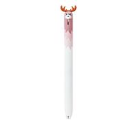 Lot de 12 stylos de décompression mignons pour animaux de compagnie à séchage rapide Noir 0,5 mm