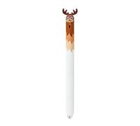 Lot de 12 stylos de décompression mignons pour animaux de compagnie à séchage rapide pour étudiants - Noir - Marron ébène - 0,5 mm.