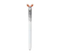 Lot de 12 stylos de décompression mignons pour animaux de compagnie à séchage rapide pour les étudiants et les questions - Stylo noir gris azur - 0,5 mm.