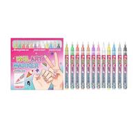Lot de 12 stylos de dessin à ongles, marqueurs de peinture pour manucure, pour maison, dortoir, appartement, salon de beauté, soirées de filles