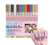Lot de 12 stylos gel pour vernis 3D, couleur détaillée, dessin intense, décoration, confortable | Design de manucure élégant pour occasions