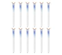 Lot de 12 stylos gel silencieux de 0,5 mm à séchage rapide, écriture lisse pour examens d'étude, prise en main confortable, écriture lisse