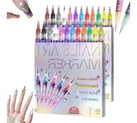 Lot de 12 stylos pour nail art, marqueurs pour ongles en gel, marqueurs à séchage rapide et porte-serviettes en papier sans efforts (2 pièces)