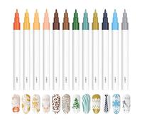 Lot de 12 stylos pour vernis à ongles - Marqueurs à points pour décorer les ongles | Pour femmes, fêtes à la maison, mariages formels, voyages, manucure décontractée, festivals