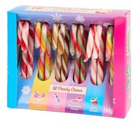 Lot de 12 Sucres d’Orge Multicolores - Confiserie Goût Cerise, Cola, Pastèque & Multi-fruits - Bonbons de Noël Sans Gluten Vegan pour Enfants - Décoration Sapin Acidulée et Colorant Naturel