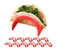Lot de 12 supports à tacos colorés - Support de plateau à taco souple ou dur - Passe au lave-vaisselle et au micro-ondes