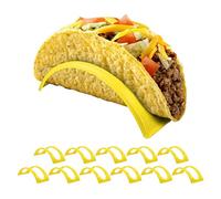 Lot de 12 supports colorés pour plateau à tacos - Passe au lave-vaisselle et au micro-ondes - Support souple ou dur pour plateau à tacos Street Taco