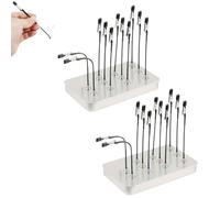 Lot de 12 supports de base de peinture réglables, pinces crocodiles magnétiques flexibles, embouts en caoutchouc pour loisirs créatifs, cartes miniatures et soudure