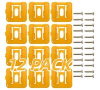 Lot de 12 supports de batterie compatibles avec Dewalt 20 V DCB200 DCB201 DCB202 DCB203 DCB204 (24 vis, pas de batterie)