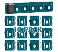 Lot de 12 supports de batterie compatibles avec les batteries Makita 18 V - Support de batterie adapté pour BL1860 BL1850 BL1840 BL1830 BL1820 BL1815N (comprend 24 vis, piles non incluses)