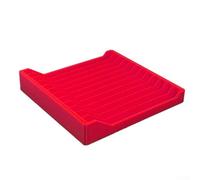 Lot de 12 supports de CD avec économie d'espace pour collection de médias organisés, compact et élégant, pour les amateurs de musique (rouge)