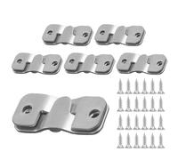 Lot de 12 supports de fixation encastrés pour tête de lit et miroir mural en acier inoxydable avec boucle de suspension pour photo