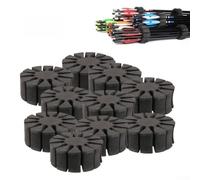 Lot de 12 supports de flèches en mousse EVA - Séparateur rond pour tiges de 6 mm à 8 mm - Équipement de protection pour arc composé et arc recourbé (5 pièces)