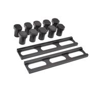 Lot de 12 supports de serrage pour bancs de travail du bois - Convient pour trou de 19 mm - En aluminium robuste