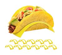 Lot de 12 supports de taco colorés - Passe au lave-vaisselle et au micro-ondes - Support de plateau de taco souple ou dur