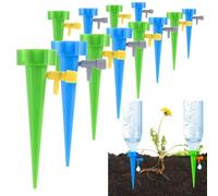 Lot de 12 systèmes d'arrosage automatiques pour jardin, avec têtes de pulvérisation réglables en débit, convient pour l'arrosage du jardin, du balcon et des plantes d'intérieur