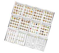 Lot de 12 tableaux alimentaires et planificateurs de repas pour diabétiques - 20,3 x 25,4 cm - Liste des aliments pour diabétiques