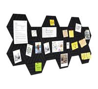Lot de 12 tableaux d'affichage autocollants en feutre hexagonal - 30 x 26 cm - Pour accrocher des photos, la décoration murale et un tableau de moodboard - Design divisé - Idéal pour le bureau et la