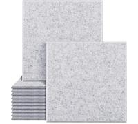 Lot de 12 tableaux en liège autocollants pour la maison, le bureau, 90 x 120 cm, grand tableau d'affichage mural (gris clair)